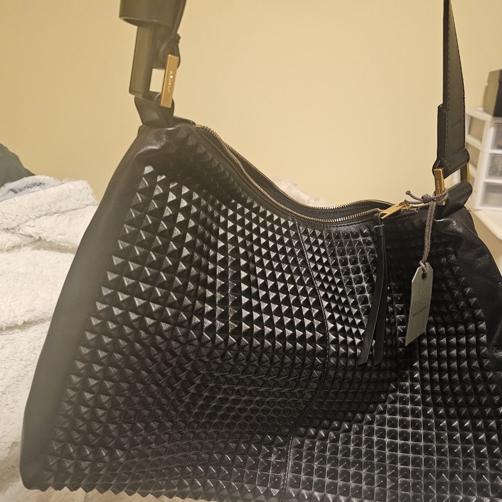 All Saints Studded Leather Handbag NWT